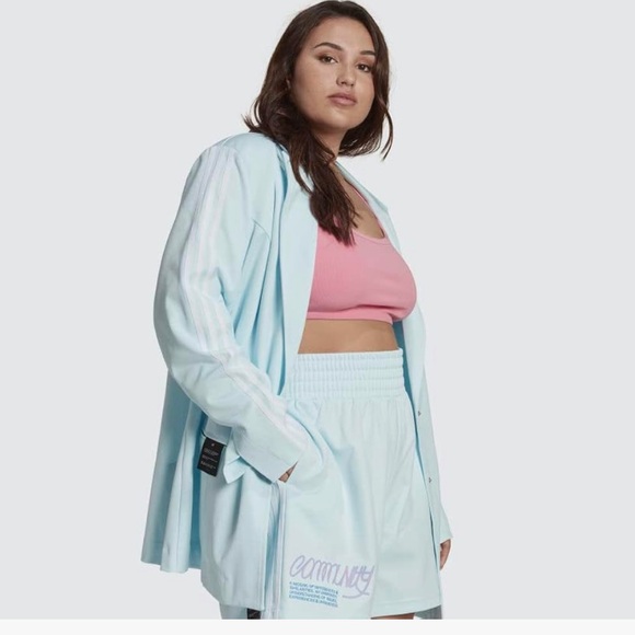 super dope adidas Blazer (Plus Size) Women's, Blue, Size 2X - Picture 2 of 9